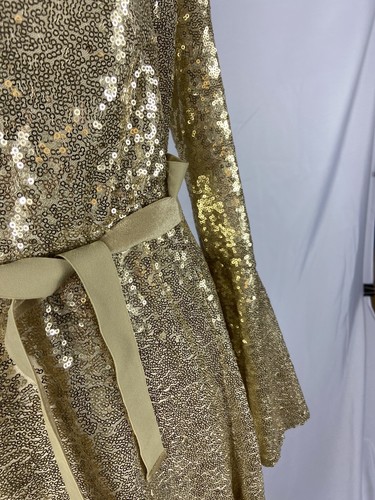 Prabal Gurung Cocktailkleid Kleid Größe 6 goldfarben Pailletten neu mit Etikett - Bild 4 von 5