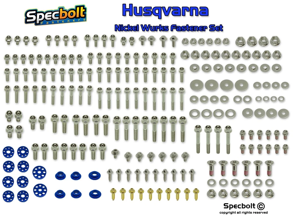 Комплект никелевых болтов Specbolt Wurks Husqvarna FC TE TC FE 150 125 250 300 350 450 501 - Изображение 2 из 4