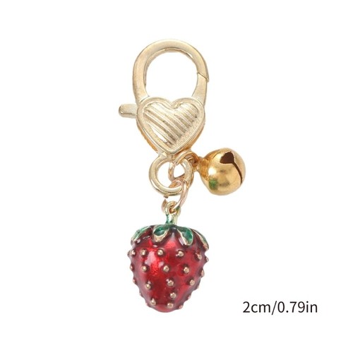 Lovely Strawberry Keychain Fruit Shapes Phone Chain Detachable Phone Lanyard - Picture 8 of 8