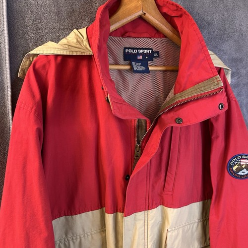 VTG 90s POLO SPORT Ralph Lauren Mountain Expedition Patch Colorblock Jacket XL - Picture 23 of 24