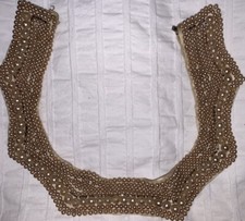 Scalloped beaded faux Pearl collar handmade in Japan Vintage 50s/60s