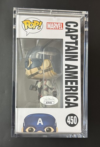 Chris Evans signiert Captain America Funko Pop Avengers Autogramm JSA mit HARDCASE - Bild 2 von 6
