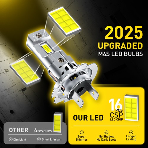 AUXITO Canbus H7 LED Headlight Bulbs Kit 6500K Super White High Low Beam 33000LM - Imagen 3 de 26
