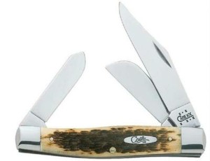 Case 00204 Large Stockman Pocket Knife - Amber Bone