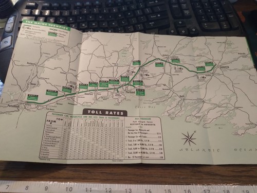 The Maine Turnpike Express Toll Highway Kittery to Augusta 106 Mi Brochure 1958 - 第 5/5 張圖片