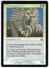 Glittering Lion 2000 Prophecy SHIFTED FOIL MISPRINT White Creature MTG NM AZ1