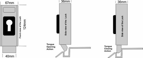 APC 24v Electric gate opener lock for Vertical and Horizontal mounting - Picture 3 of 12