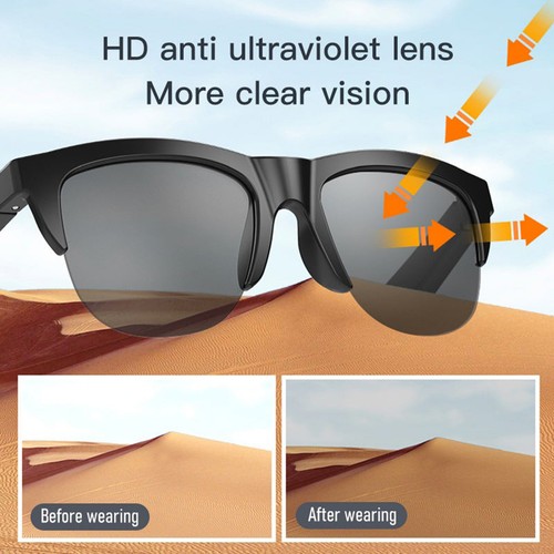 Bluetooth 5.3 Wireless Headset Smart Polarized sun lenses Glasses Sunglasses - Picture 4 of 14