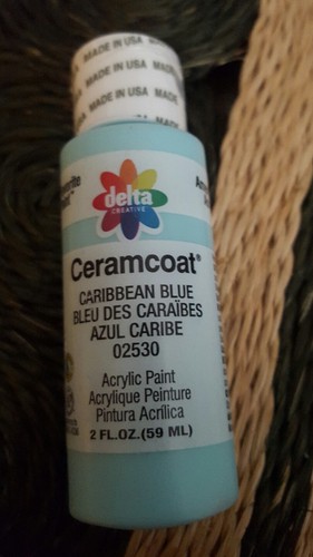 One DELTA CREATIVE CEROAT ACRYLIC Paint In caribbean blue 2oz FREE SHIP!!! - Picture 2 of 6
