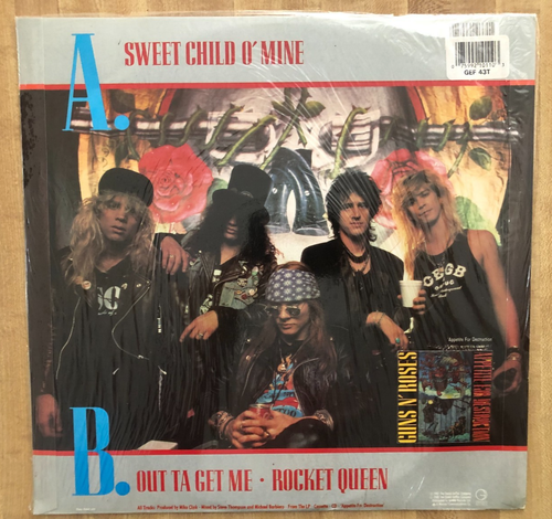 SEALED VINTAGE 1988 GUNS N ROSES SWEET CHILD O MINE IMPORT 12" MAXI-SINGLE - Picture 12 of 22