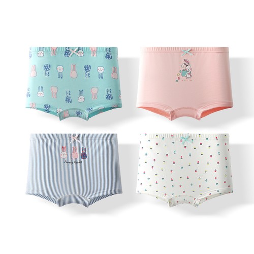 4 Pack Little Girls' Boxer Briefs Toddler Cotton Underwear Baby Boyshort Panties - Picture 39 of 43