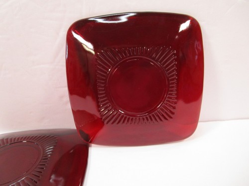 Anchor Hocking Royal Ruby Red Charm 4 Coffee Tea Cups W 4 Saucers 1950-1959 6 oz - Picture 20 of 21