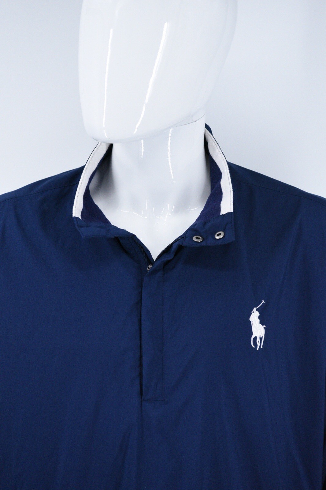 Polo Ralph Lauren Golf Giacca a Vento 1 2 Zip Pony Logo Blu Navy Uomo XL