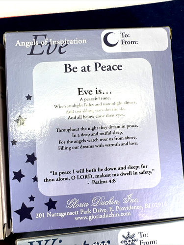 Angels of Inspiration Pewter Ornaments Set 6 Swarovski Crystals Holiday Collecti - Picture 11 of 13