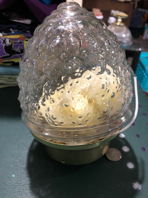 Vintage 1950 S Flush Mount Ceiling Light Fixture Brass Acorn