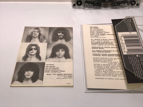 Twisted Sister Come Out And Play Cassette Tape 1985 Atlantic 7 81275-4-E Insert - Picture 3 of 4
