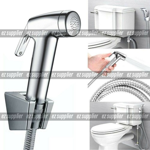 4Pcs Bidet Douche Toilet Spray Shattaf Shower Head Hose Sprayer Kit Silver HOT - Picture 11 of 12