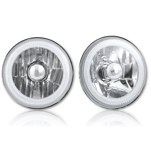 Juego de faros halógenos de metal de 5-3/4" LED rojos SMD ojos de ángel para halo - Imagen 3 de 12