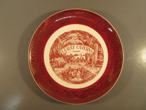 Vintage Luray Caverns Virginia Souvenir China Plate - Picture 1 of 2