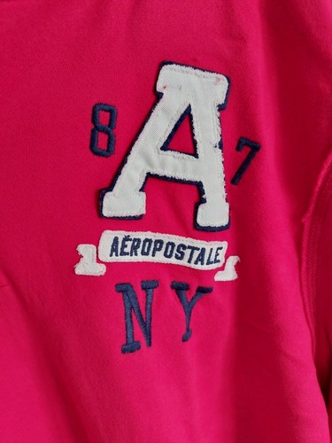FELPA CON CAPPUCCIO AEROPOSTALE ROSSA 3XL/3TG CERNIERA COMPLETA XXXL NUOVA CON ETICHETTE - Foto 2 di 7