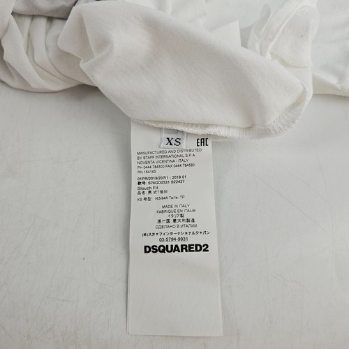 DSQUARED2 White T-shirt Size XS New - Picture 9 of 9