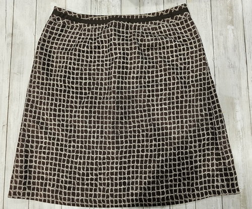 Ann Taylor 100% Silk Fully Lined Brown Pleated Skirt. Size 6P - Picture 6 of 9