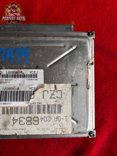 2001 - 2004 Chevrolet Impala Engine Computer Control Module ECM ECU 12209624 OEM - Picture 3 of 7