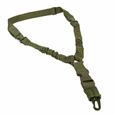 Rifle Bungee Cord 1 Single Point Sling Quick Detach Connect Adjustable OD Green