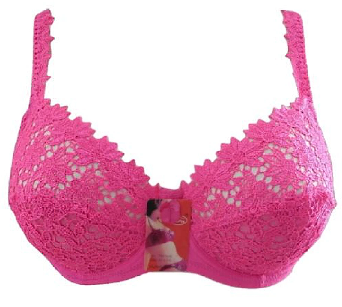 Lingerie femme Bonnet C soutien gorge à armatures fleuri rose - Taille 90C