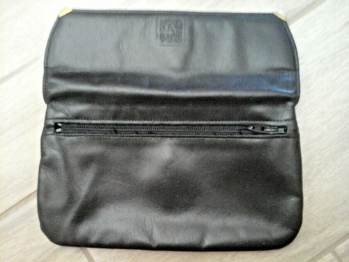 Anne Klein by St Thomas Black Snap Flap Close 3 Pocket Envelope Wallet. Size 4x7 - Picture 4 of 6