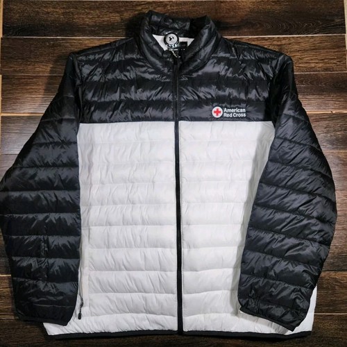Mens XXL American Red Cross Jacket Disaster Team Fire Rescue Puffer Swiss Tech - Picture 1 of 3