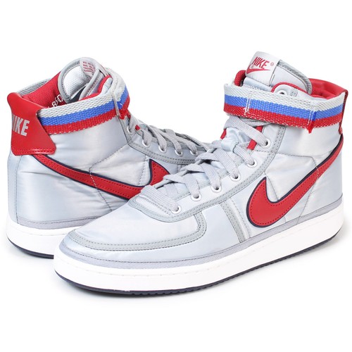 NIKE VANDAL HIGH SUPREME QS 12 METALLIC SILVER/UNIVERSITY RED UK GB AH8652-001 - Picture 1 of 12