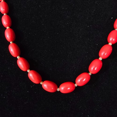 Collar distintivo de joyería de moda 2 piezas Color: rojo/azul Longitud: 24 pulgadas/18 pulgadas - Imagen 2 de 6