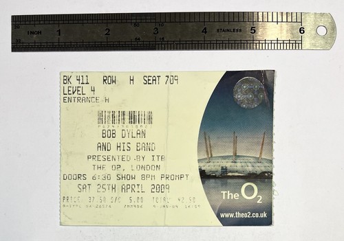 Bob Dylan - London, UK (2007) Original Concert Ticket - Picture 3 of 4