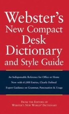 Webster's New World Compact Desk Dictionary and Style Guide Custom by Sister...