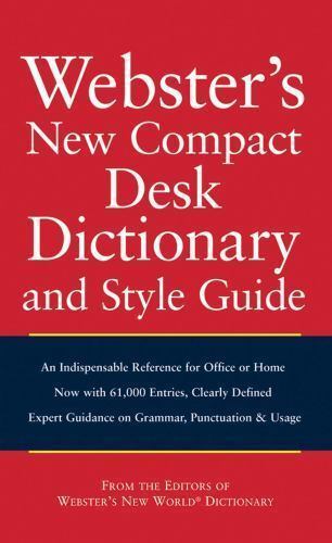 Webster's New World Compact Desk Dictionary and Style Guide Custom by Sister... - Picture 1 of 1