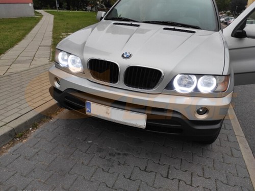 For BMW X5 E53 E70 Ultra Bright Crystal DTM Style Led Angel Eyes Kit Halo Rings - Picture 4 of 18