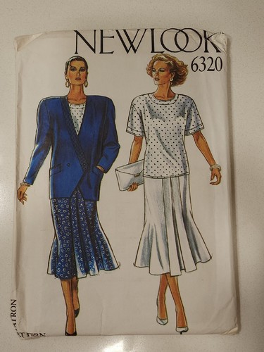 Vintage New Look 6320 Misses Sz 6-16 Dress Two Styles Sewing Pattern UNCUT