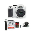 Kodak Pixpro Az252 Digital Camera (White) with 32Gb Sd Card and Battery Bundle