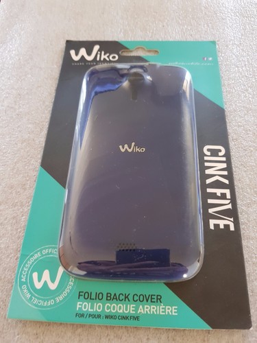 Wiko Original Coque Arrière étui portefeuille Wiko Cink Five rose, noir, bleu - Picture 9 of 12