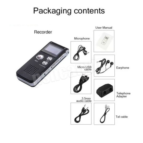 Voice Recorder Digital Dictaphone Audio Sound Recorder Mini Small Spy Lecture - Picture 11 of 26