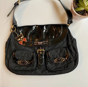 moschino patent leather bag