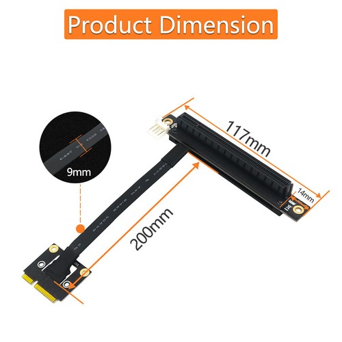 Mini PCIe auf PCIE Adapterkabel 270 Grad MiniPCIe auf PCIE 1X 8X 16X Adapter - Bild 23 von 28