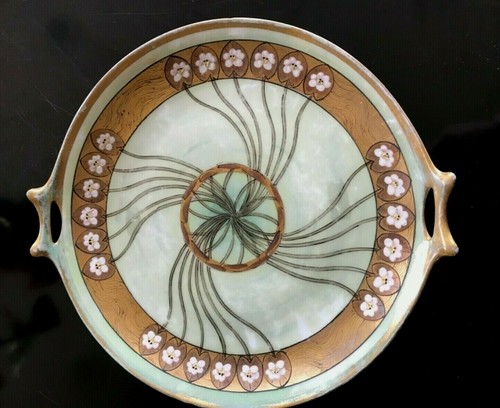 JHR Josephine Bavaria Porcelain Two Handled Cake Plate "Favorite" Pickard China - Picture 4 of 8