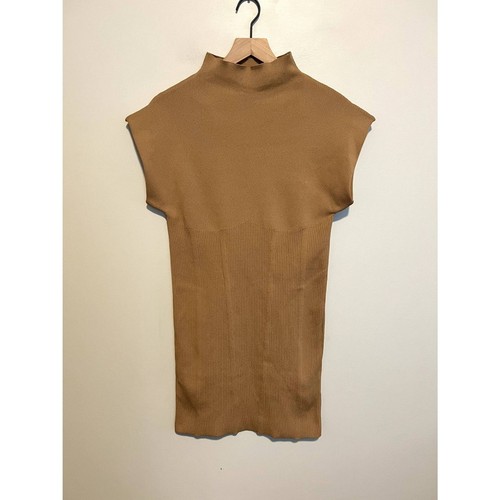 NWT By Anthropologie Mock-Neck Mini Dress in Cedar Women's Size Medium - Picture 6 of 13