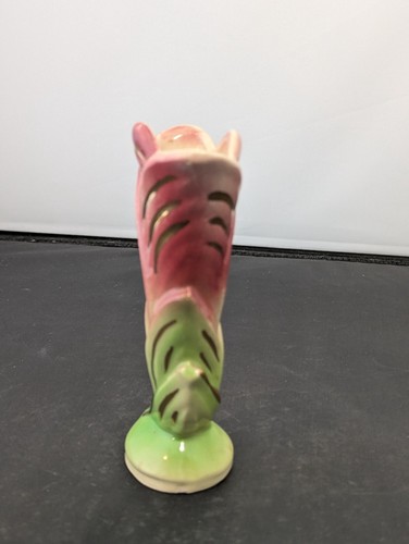 Vintage Mini Tiny USA Green and Rose Vase - Picture 5 of 9
