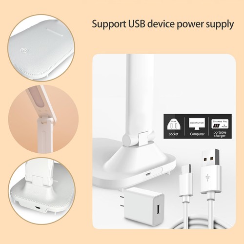 Led Desk Lamp Dimmable Desk Light Reading Lamp 3 Lighting Modes Eye Protectio... - Picture 3 of 6