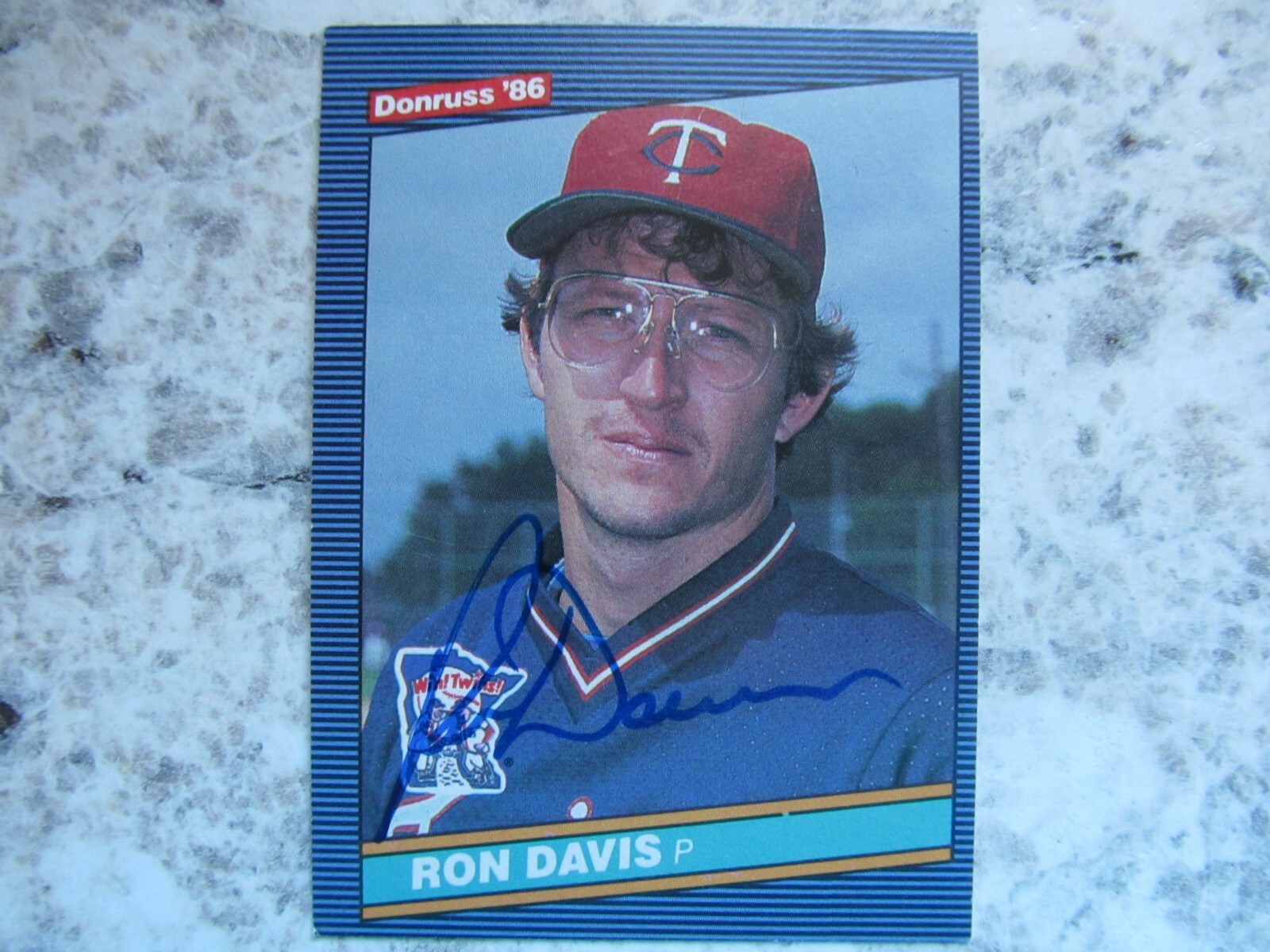 Twins Ron Davis Signed Autographed 1986 Donruss Nr.Mint