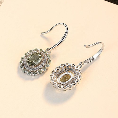 BENIAMINO Damen Ohrringe Ohrhänger 925er Sterling Silber Green Peridot VVS OVP - Bild 3 von 10