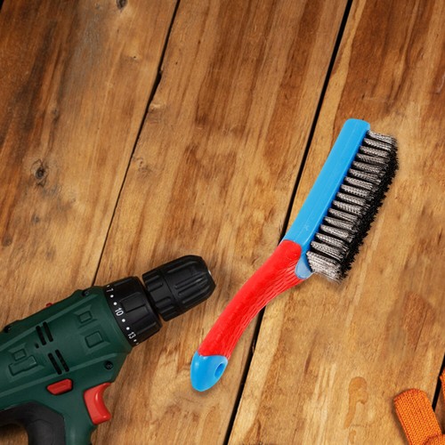Wire Brush Silicone Handle for Rust Removal Metal Brushes Cleaning - Picture 8 of 12
